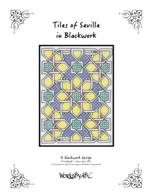Tiles Of Seville In Blackwork
